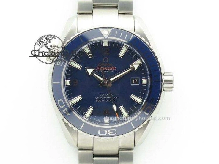 0128 Tailored Planet Ocean Professional Orange Bezel 45.5mm 1:1 VSF Best Edition on SS Bracelet A8500 Super Clone (2 Straps) 7950